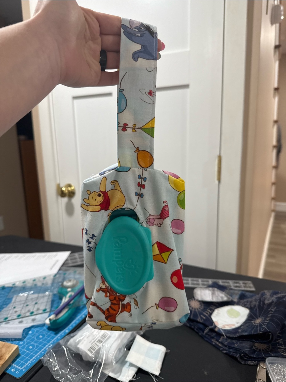 Kids Other Disney Pooh Themed Teal Accessory Holder